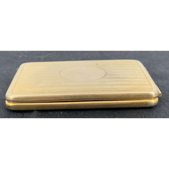 Antique Calling Card Case Gold Tone Hallmarked 2.5 x 1.75" - Picture 3 of 8